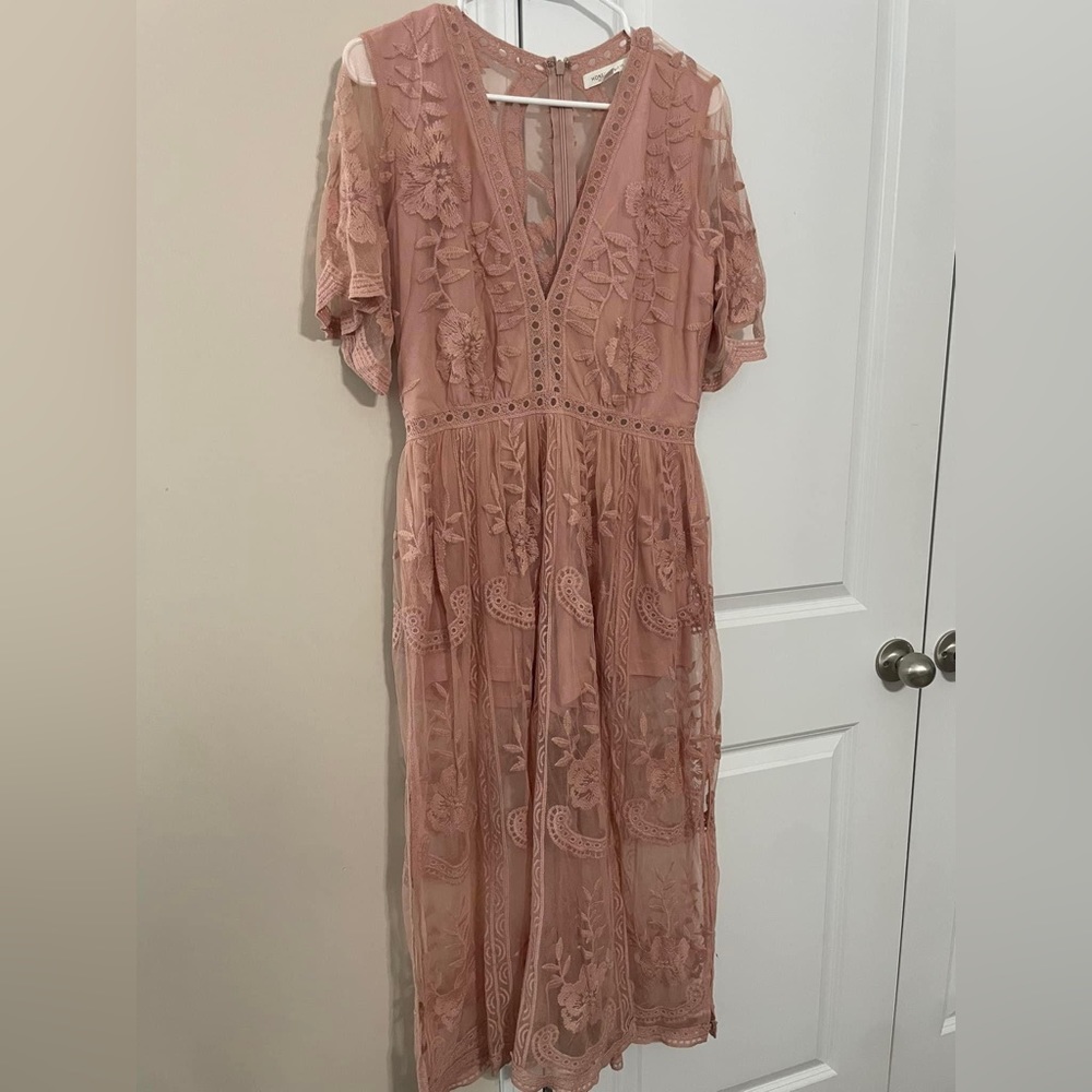 Pink maxi dress